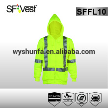 Sudadera con capucha sudadera con capucha encapuchada mens del desgaste de la seguridad del desgaste sudadera encapuchada 100% del paño grueso y suave del poliester 3M